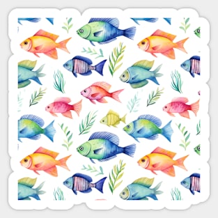 Tropical Fishes Pattern #1 Sticker